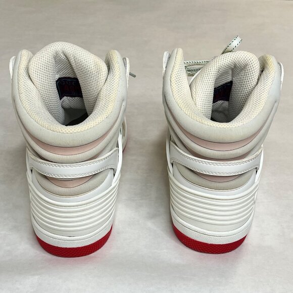 Gucci White Leather GG Monogram High-Top Sneakers Size 7 Mens Basketball Shoes - Picture 4 of 15